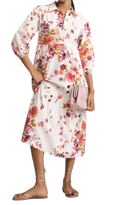 The Bettina Tiered Shirtdress by Maeve