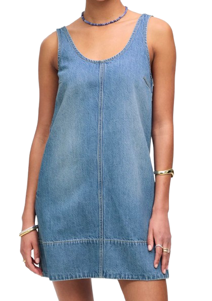 Madewell Denim Scoopneck Mini Dress