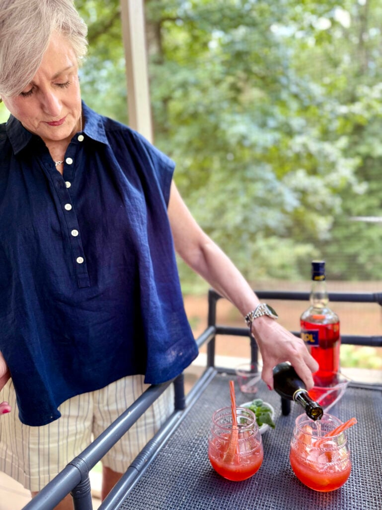 Linen, Summer, Sunset, Cocktail, Recipes, Fashion, Petite Style, Easy Elegance, 