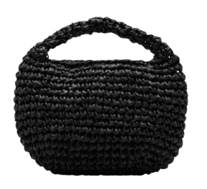 Banana Republic Black Raffia Bag