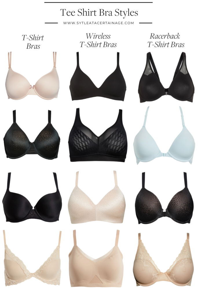  flat lay of stylish bras in neutral colors for women over 50