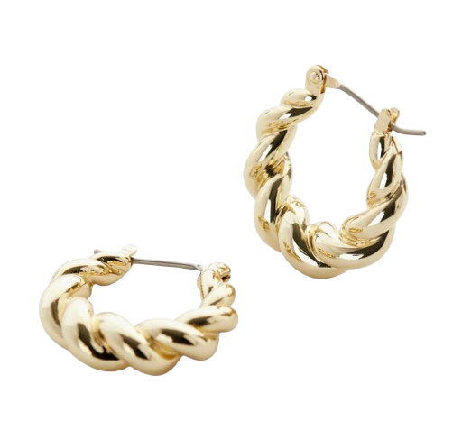 Sculptural Gold Hoops