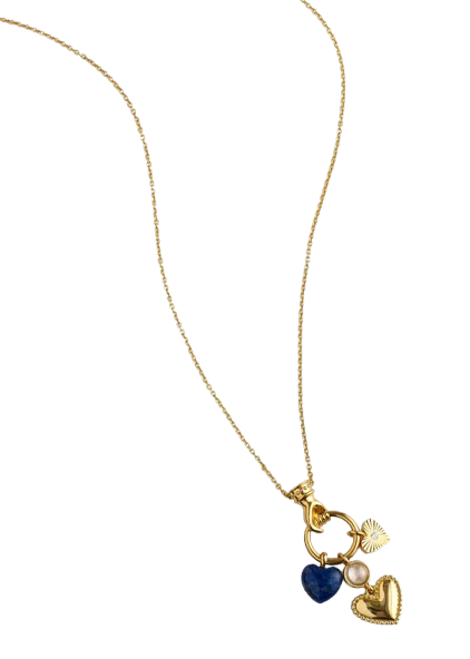 Madewell Lapis Heart Charm Necklace