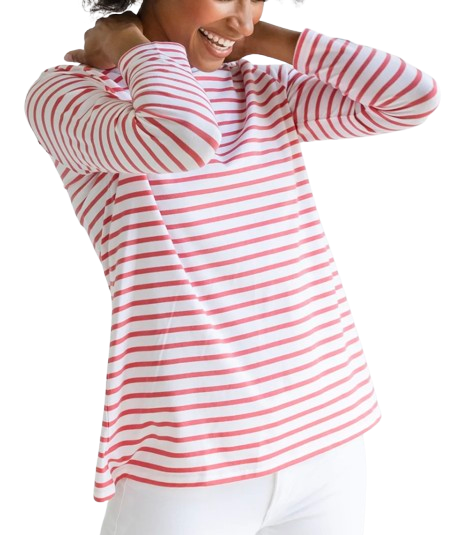 Alice Walk ¾ Tee in Poppy Stripe