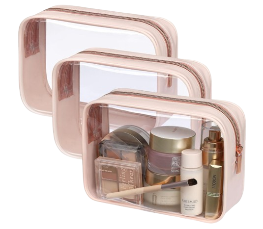 Clear Toiletry Bag Set