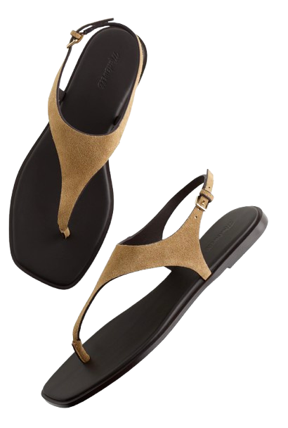 Madewell Kira Covered Thong Sandal – Khaki