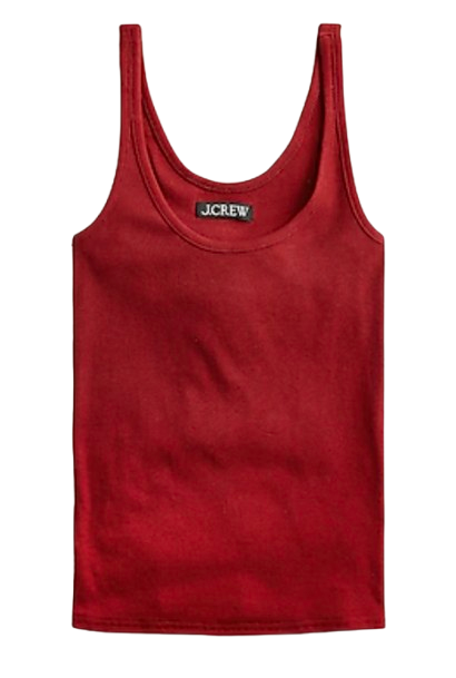J.Crew Fine Rib Scoopneck Tank – Red
