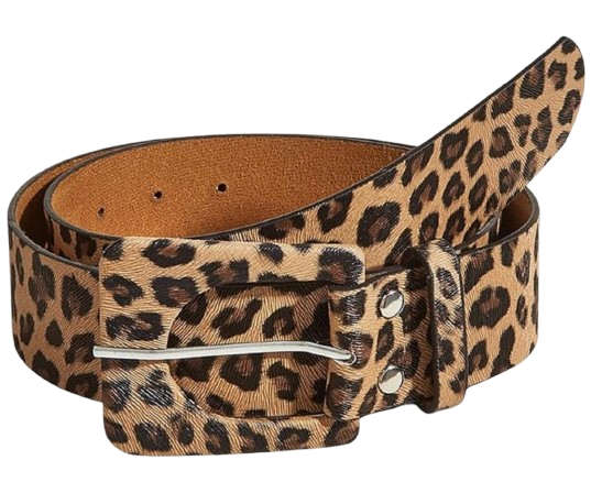 Animal Print Wide Belt