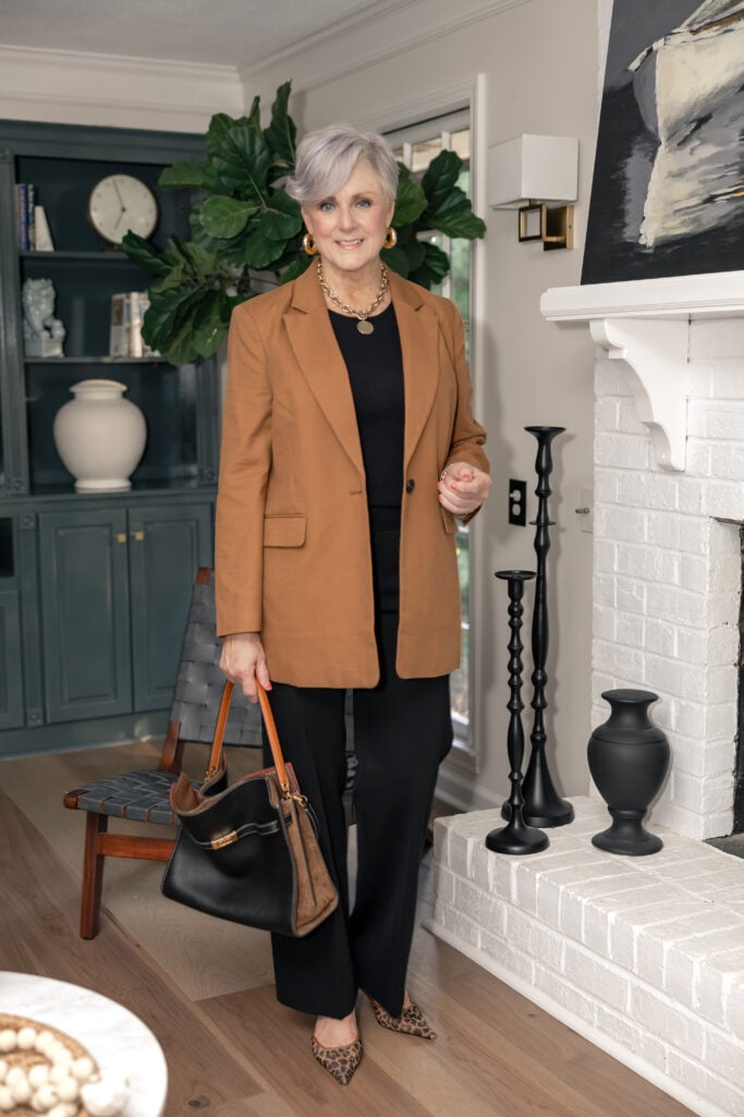 Camel and Black Outfit Inspiration