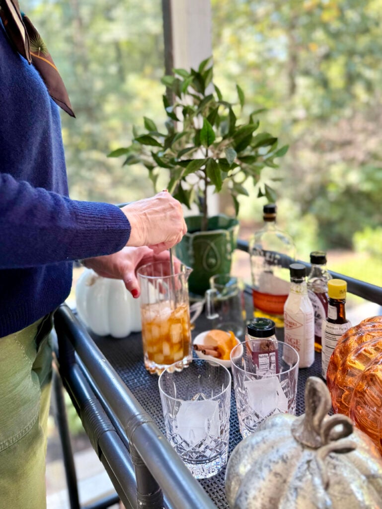 Fall Cocktail Preparation
