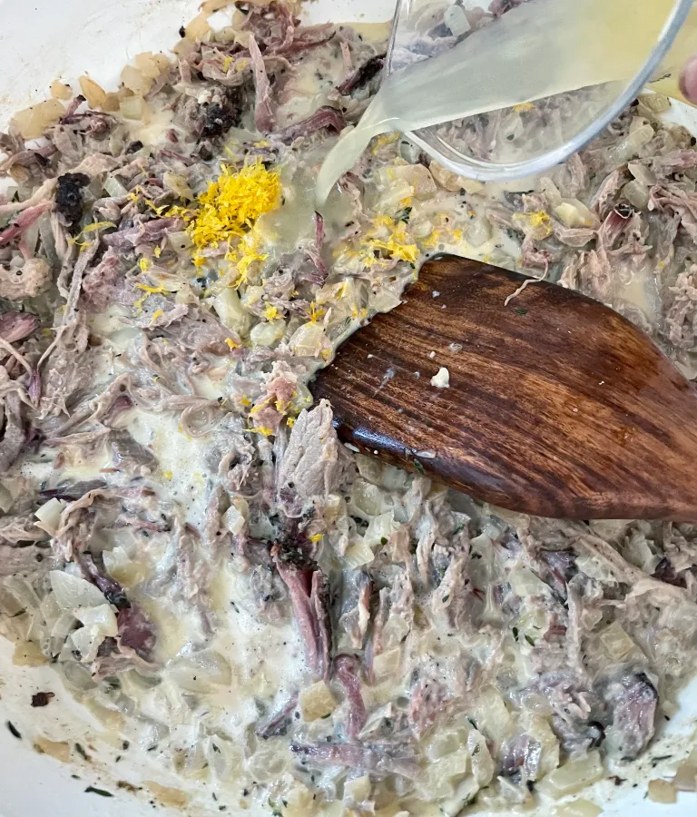 add the lemon to the ragu