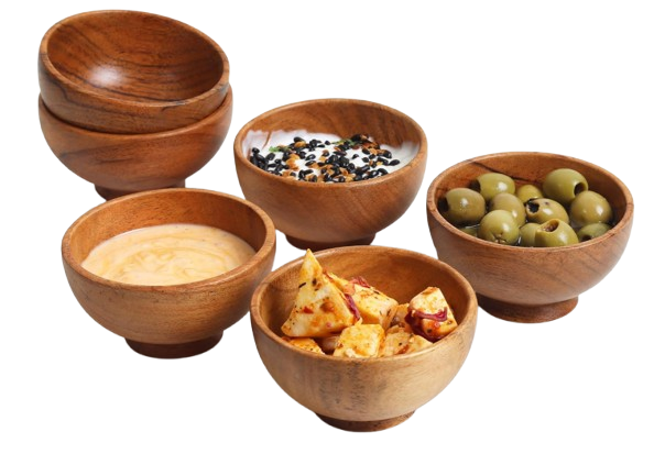 Stylish Wood Snack Bowls for Hosting
