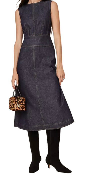 Ann Taylor Weekend Collection Denim Midi Dress
