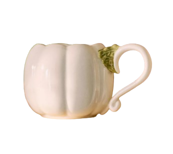 White Pumpkin Glazed Stoneware Mug