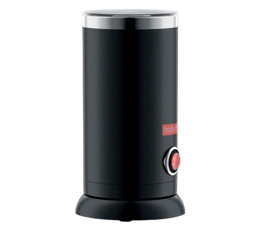 Black Bodum Milk Frother for morning coffee drinks