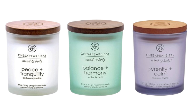 set of 3 herbal candles