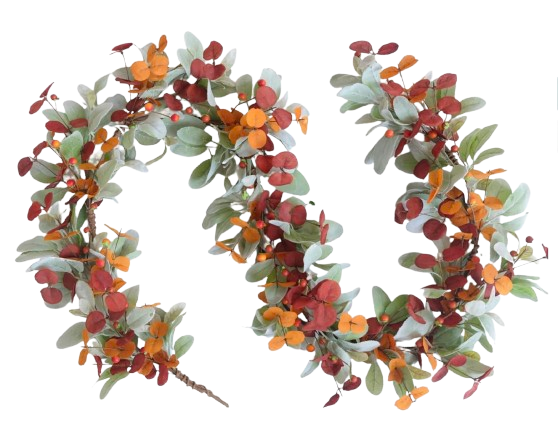 fall eucalyptus artificial garland for entertaining and decor