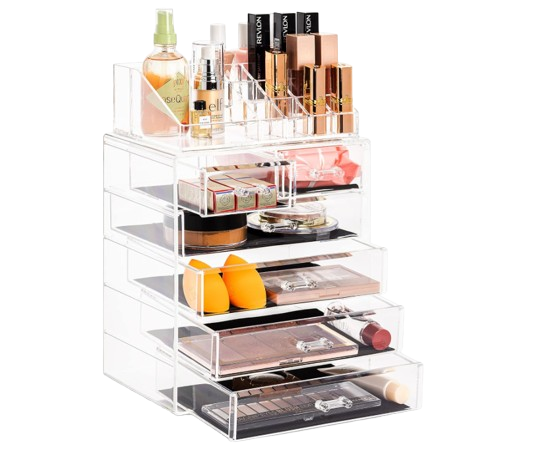 Sorbus Acrylic Makeup Organizer in Transparent