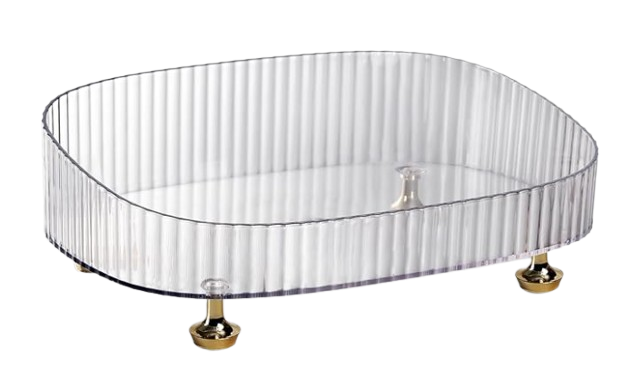 Clear Ribbed Acrylic Perfume Tray