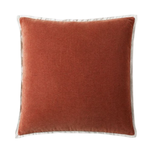 Burnt Umber Cotton Velvet Pillow Cover – West Elm