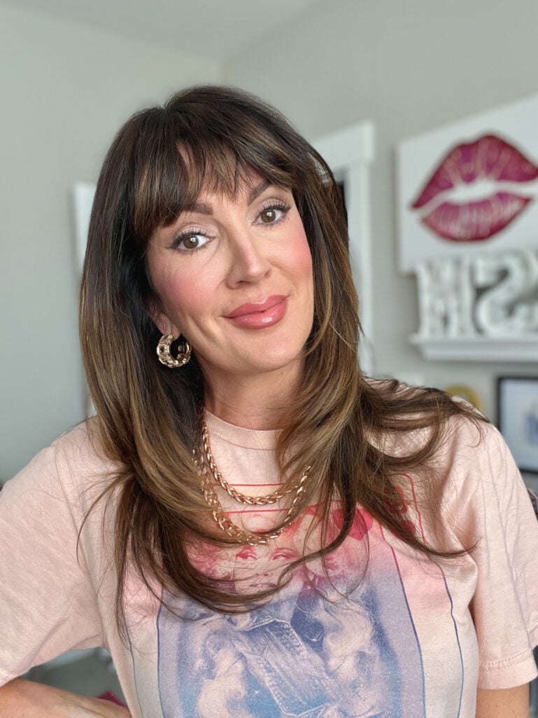 over 40 woman with fuller-looking lips