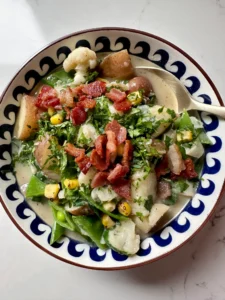 Dairy-Free Seafood Chowder with Cauliflower | Rich, Creamy & Lightened Up