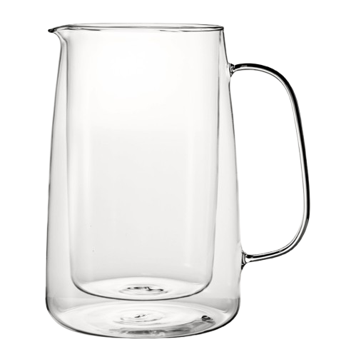 double-wall glass pitcher