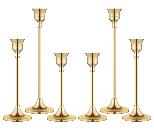 Gold Colored Candlestick Holders