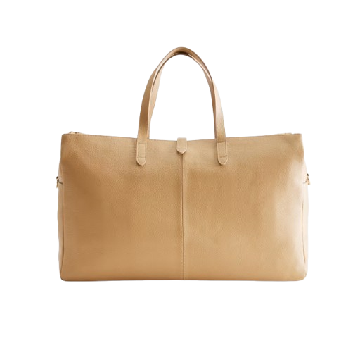 Quince Italian Leather Triple Compartment Weekender