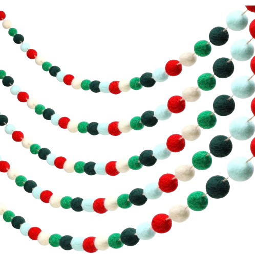 Felt Wool Ball Garland