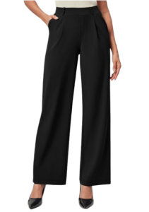 Wide Leg Pull-On Trousers