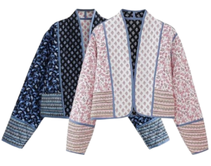 Lightweight Reversible Quilted Floral Jacket
