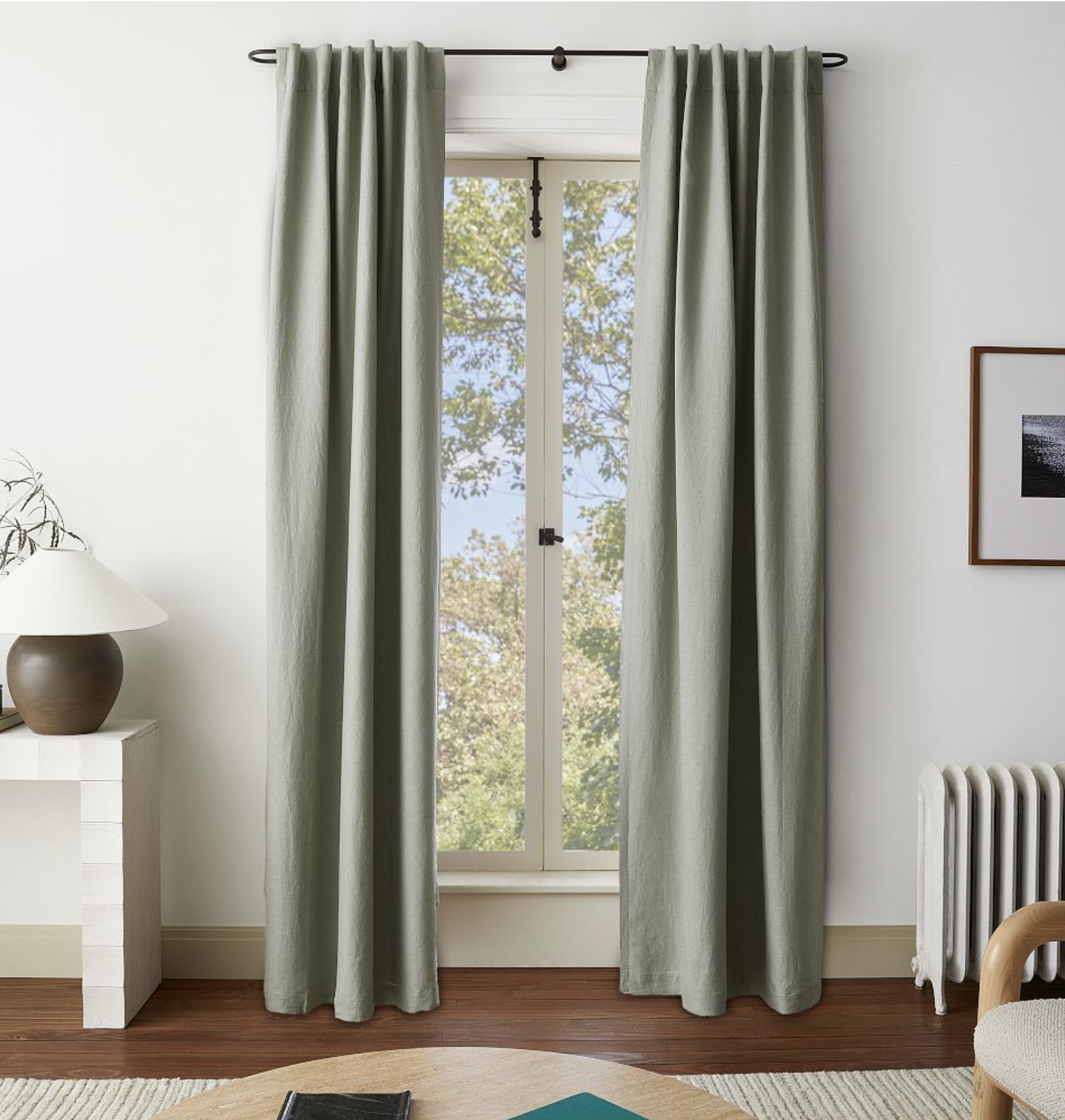 West Elm Belgian Flax Linen Blackout Curtains