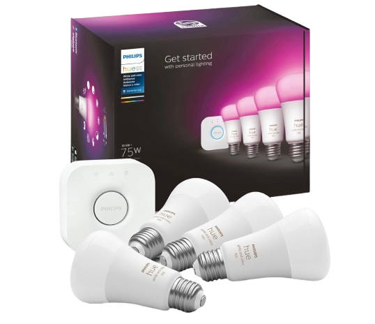 Philips Hue White & Color Ambiance Smart Bulbs – Starter Kit