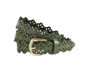 Talbots Perforated Flower Belt