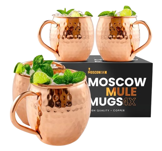 Copper Moscow Mule Mugs – Set of 4