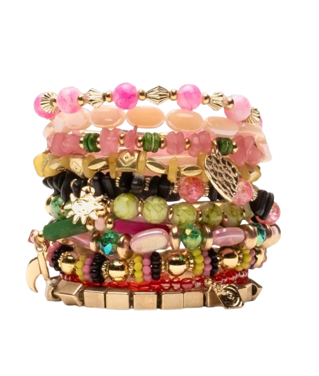 Frances Valentine Colorful Stacked Bracelet Set 