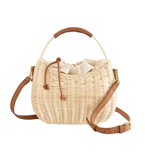 Talbots Wicker Hobo Basket Bag