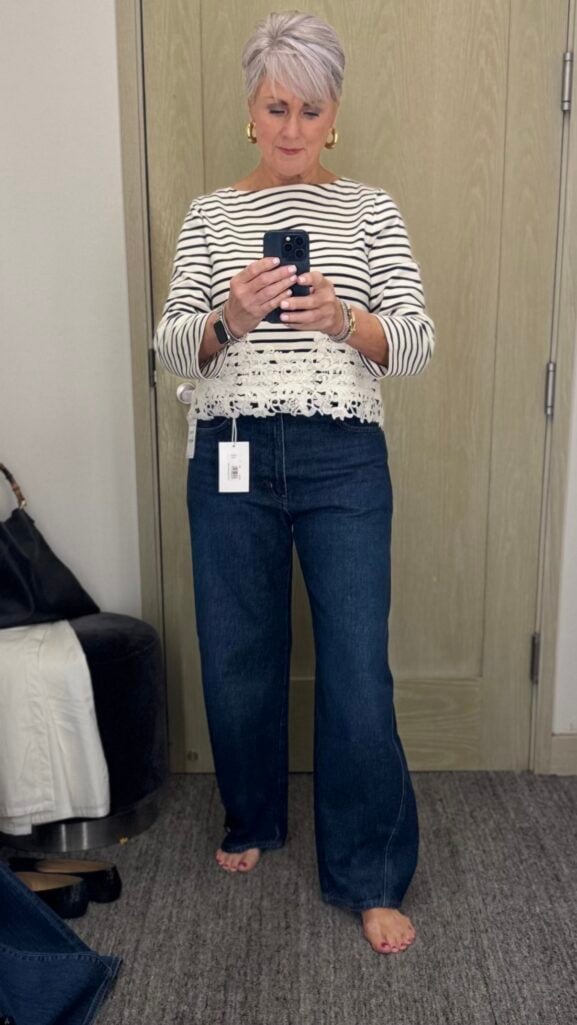 Frame Twisted Seam Bow: Frame Twisted Seam jeans showing the twisted seam detail down the leg