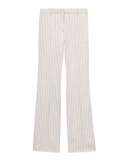 Kaya Pant in Striped Stretch Linen Blend