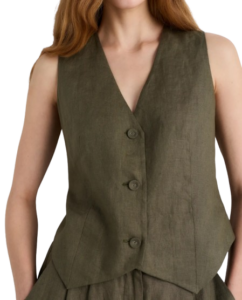 100% European Linen Vest