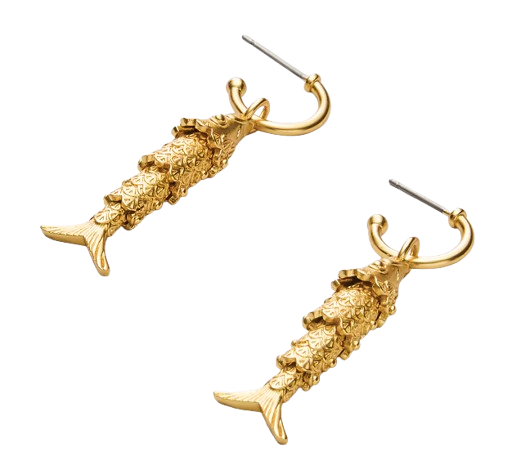 Fish Huggie Hoop Earrings
