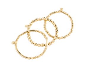 Assorted Gold Stretch Bracelets Set of Three — J.Crew Factory