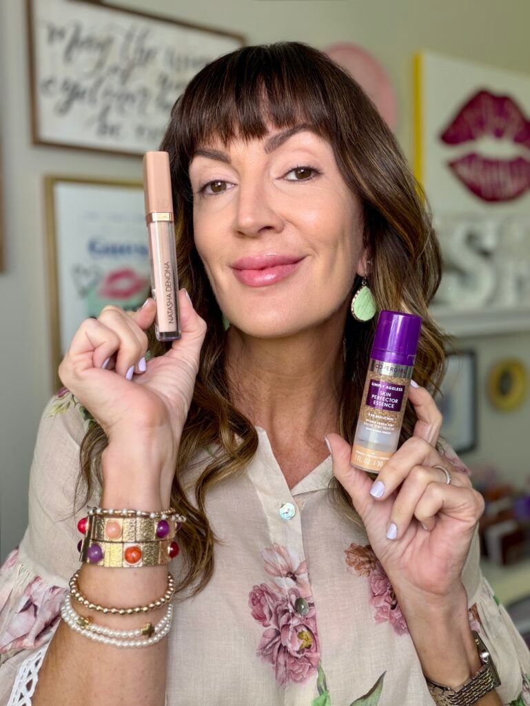 CoverGirl Simply Ageless Skin Perfector Tint and Natasha Denona HyGlam Concealer